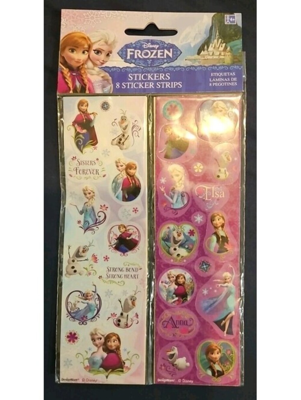 Disney Frozen Stickers 8 Sticker Strips